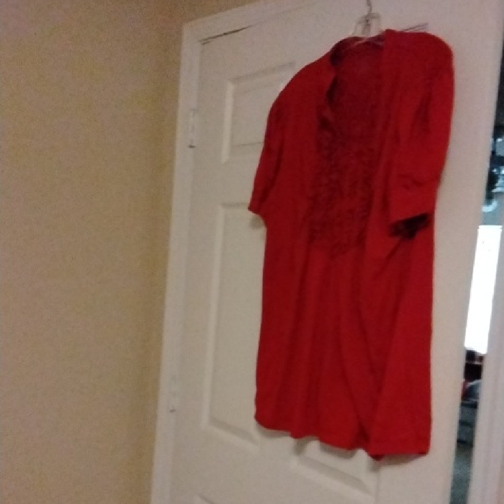 Lane Bryant Red Short Sleeve Tee